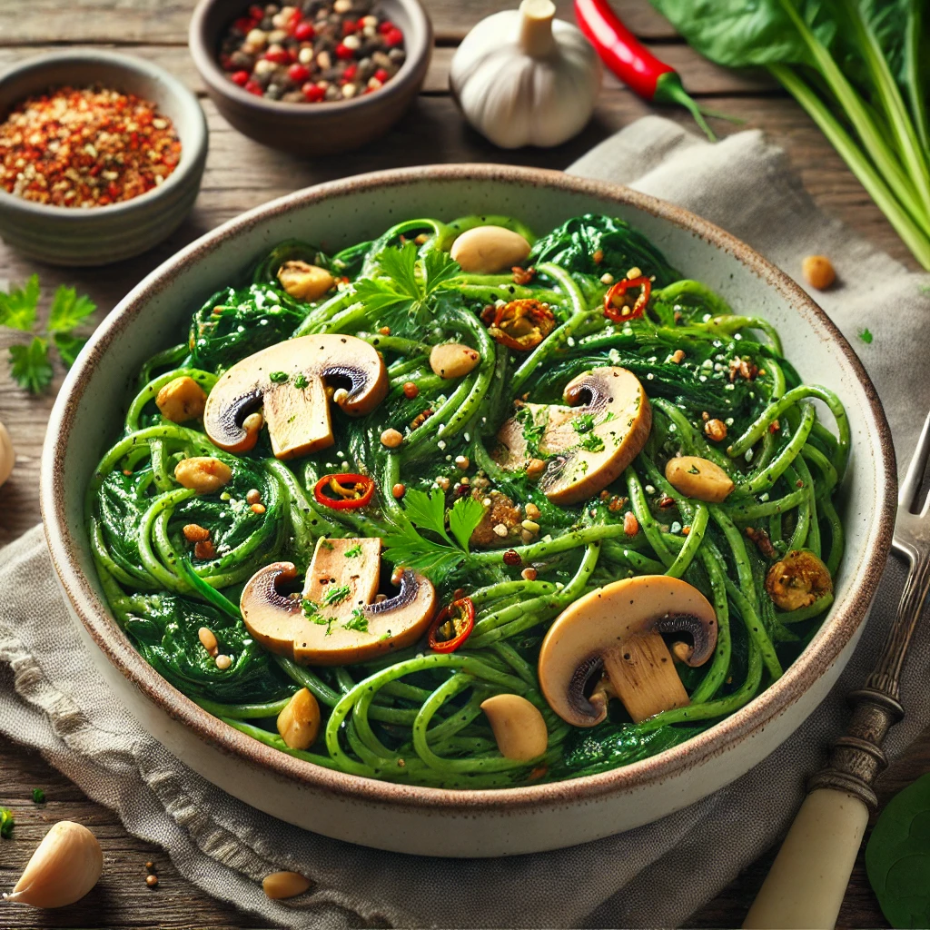 Healthy Spinach Mushroom Noodles – A Wholesome Delight