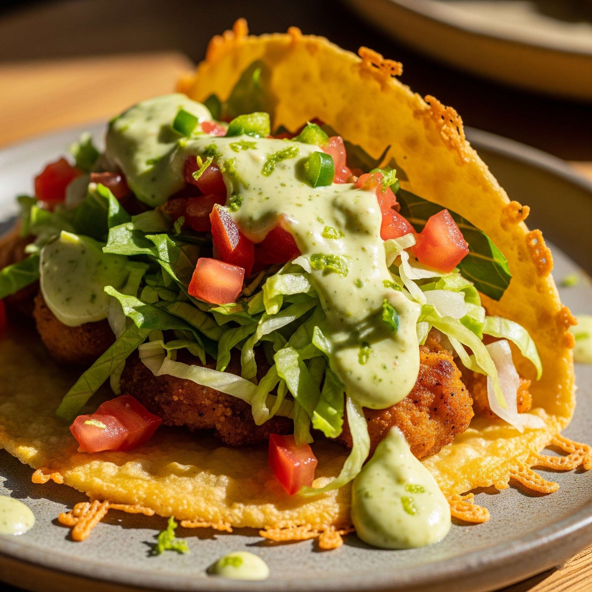 Final touch with salads