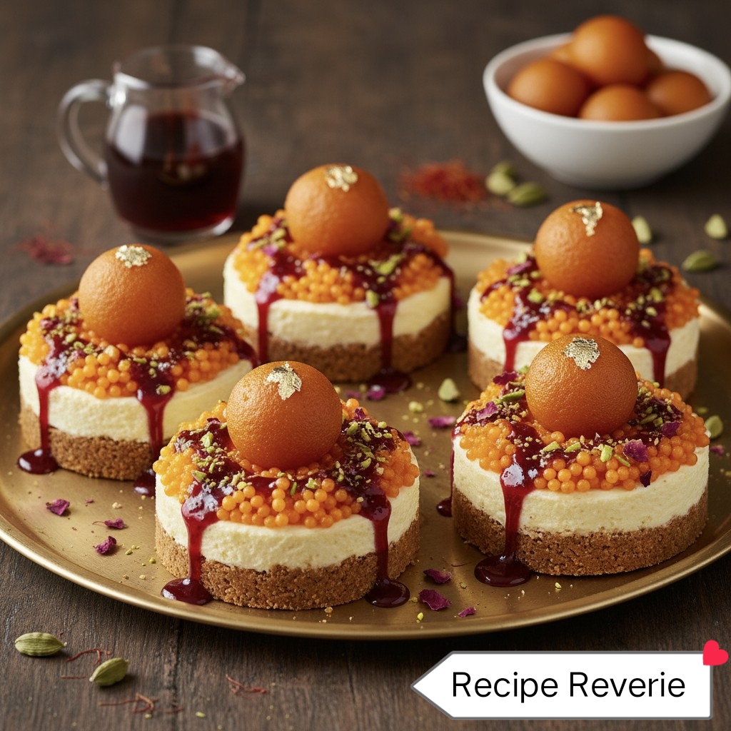 Motichoor Cheesecake Tartlets